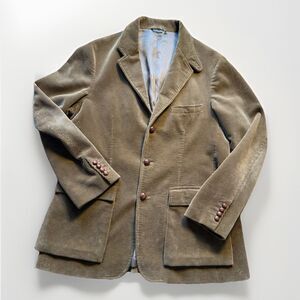 Vtg POLO Ralph Lauren Corduroy Blazer Norfolk Chore Hunting Jacket, Large??